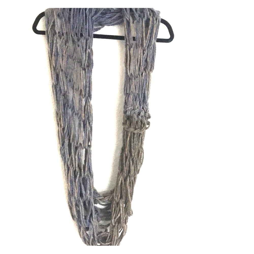 Blue and Brown Hand Knit scarf